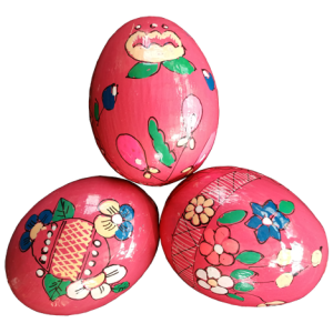 Pysanky rose motif fleurs